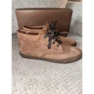 Vintage 90's Tan Leather Lace Up Hiking Boots Sz 8 W Easy Spirit Outdoors Grunge